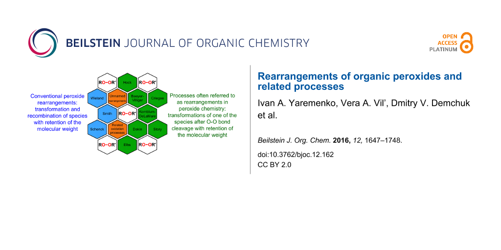 Bjoc Rearrangements Of Organic Peroxides And Related Processes