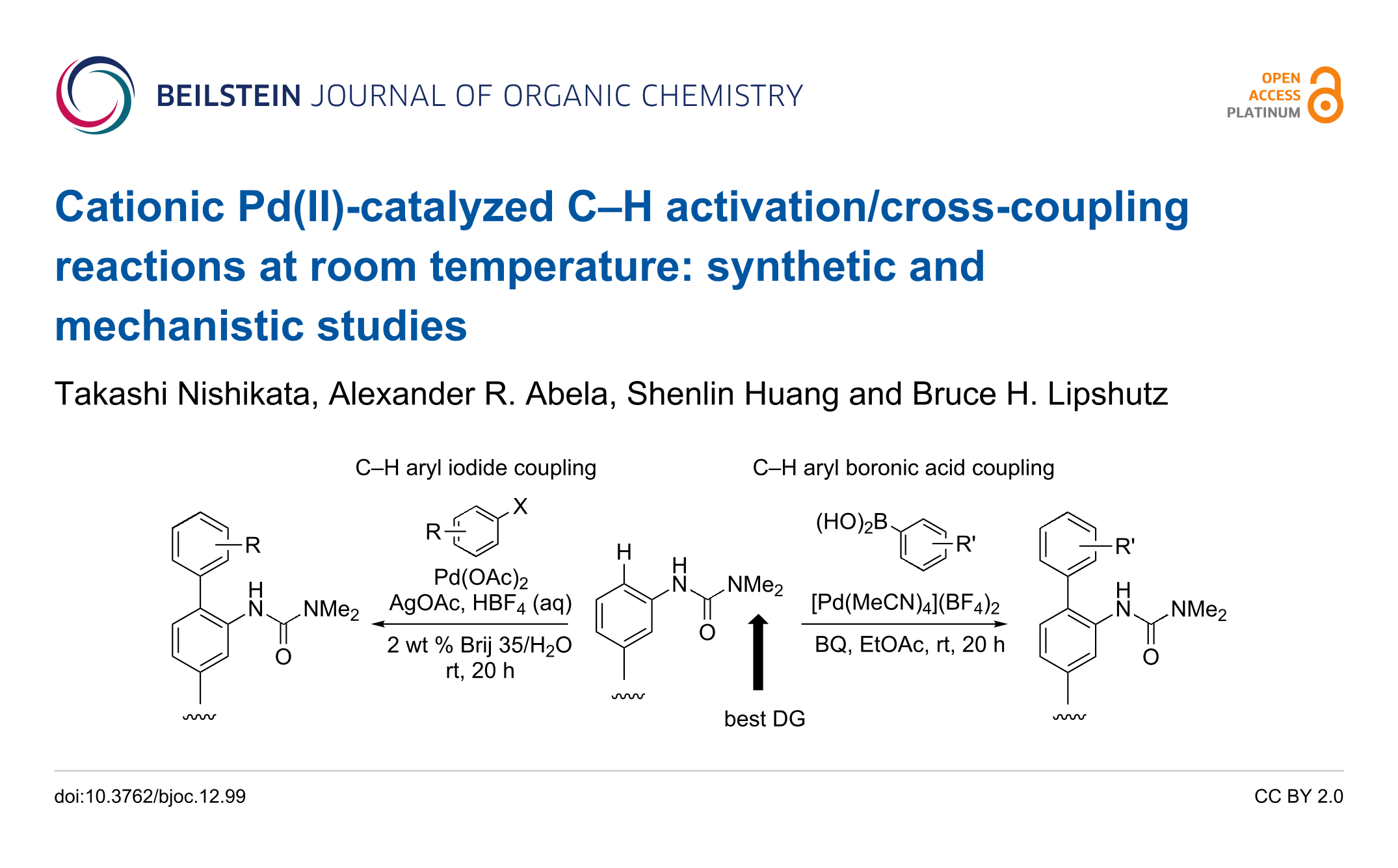 Cationic Pd Ii Catalyzed C H Activation Cross Coupling