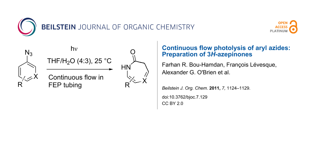 Bjoc Continuous Flow Photolysis Of Aryl Azides Preparation Of 3h Azepinones